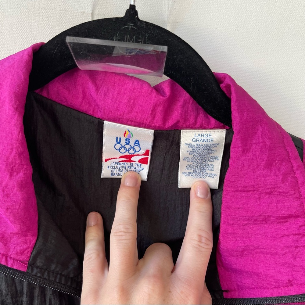 Vintage JCPenny 90s USA Olympics Colorblock Windbreaker Jacket size medium - Picture 2 of 3